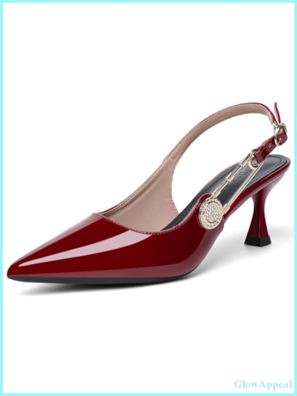 Womens Slingback Kitten Heels Low Heel Dress Shoes for Work Party